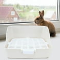 thumbnail image 4 of Small Animal Rabbit Toilet Tray, Bedding Cage Cleaning Tool Gray 11x11x8in, 4 of 8