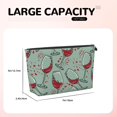 thumbnail image 4 of Makeup Bag - Wine Glass Printing Cosmetic Bag Portable Travel Toiletry Bag for Women Small Make Up Organizer Bag Zipper Pouch Travel Essentials, 4 of 8