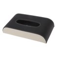 thumbnail image 1 of Organizador de caja de pañuelos para automóvil Unique Bargains, con costura en los bordes, PU, 9.25"x4.92"x1.97", negro y beige, 1 pieza, 1 of 6