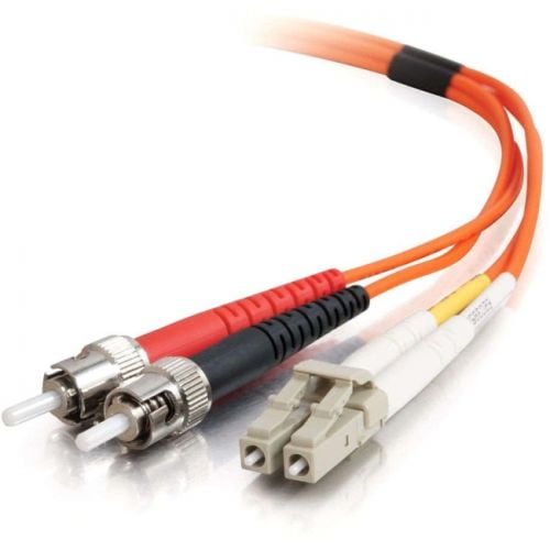 2M LC-ST 62,5/125 OM1 Câble à Fibre Optique Duplex PVC Multimode - Orange - Orange