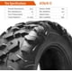 Set Of 2 All Terrain ATV/UTV Tires - 25x8-12, 6PR, 15mm Tread Depth For Trail, Sand & Mud