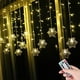 thumbnail image 5 of Luz de la Cortina Del Copo de Nieve de Navidad Led Luz de la Decoración de la Fiesta Del Hogar 16 Copo de Nieve 80Mini Llevó 11.5Ft Luz de la Cadena de la Decoración de las Vacaciones, 5 of 7