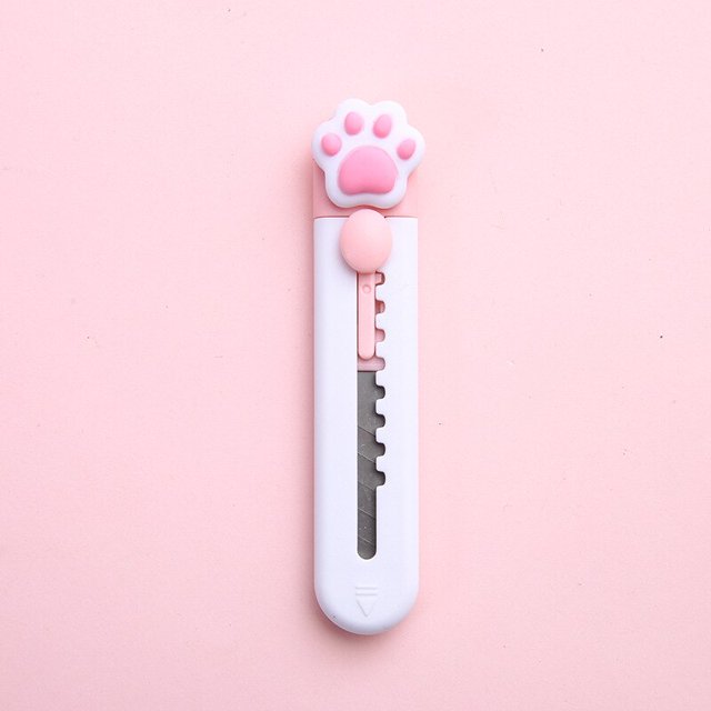 9.2cm Cute Retractable Utility Knife Paper Cutter Letter Opener Portable Safety Locking Blade Pocket Craft Office School SupplieCN He Qiyong unisex