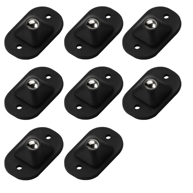 Whataatahia Rueda universal de pasta de acero inoxidable Polea adhesiva de rotación de 360 grados para bote de basura de muebles 8 piezas