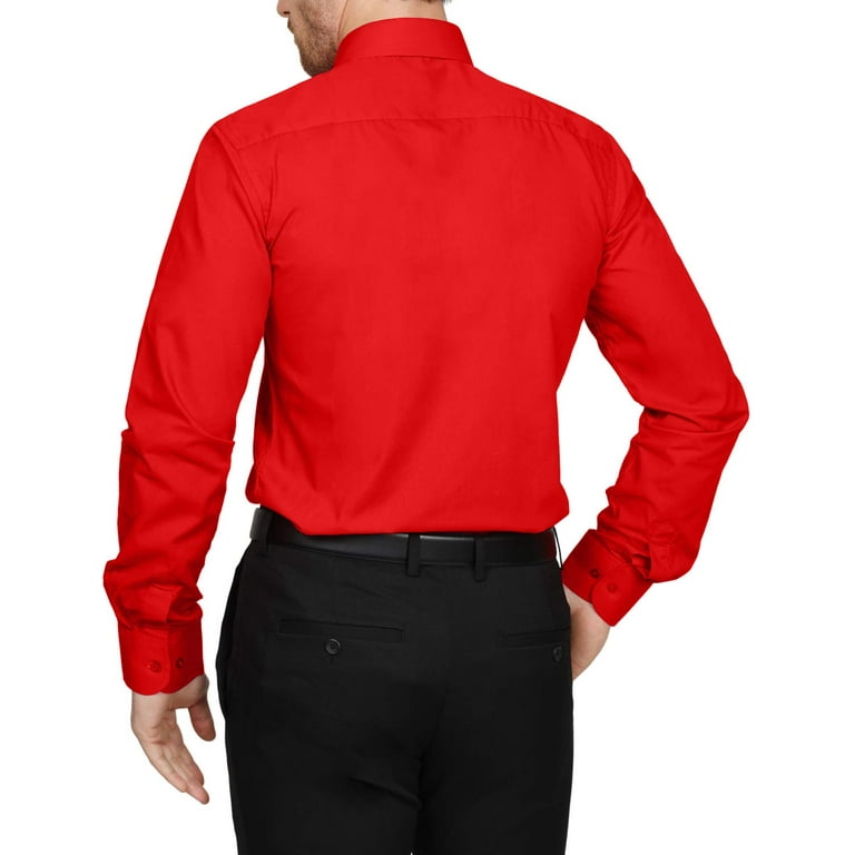 Red dress shirt walmart deals