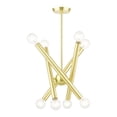 thumbnail image 4 of 45584-12 Livex Lighting Stafford - 8 Light Chandelier in Modern Style - 24 Inches wide by 20.25 Inches high-Satin Brass Finish, 4 of 8