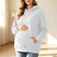 thumbnail image 5 of WAGUTH Maternity Nursing Hoodie for Women Long Sleeve Pullover Sweatshirt with Discreet Breastfeeding Zippers and Pocket for Fall Winter, 5 of 6