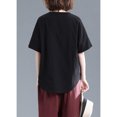 thumbnail image 4 of ABATAB Womens Cotton Linen Shirts Button Down Casual Half Sleeve Tee Summer Lightweight Bussiness Tops with One Pocket, 4 of 4