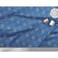 thumbnail image 3 of Soimoi Blue Cotton Jersey Fabric Artistic Floral Print Fabric by the Yard 58 Inch Wide, 3 of 3
