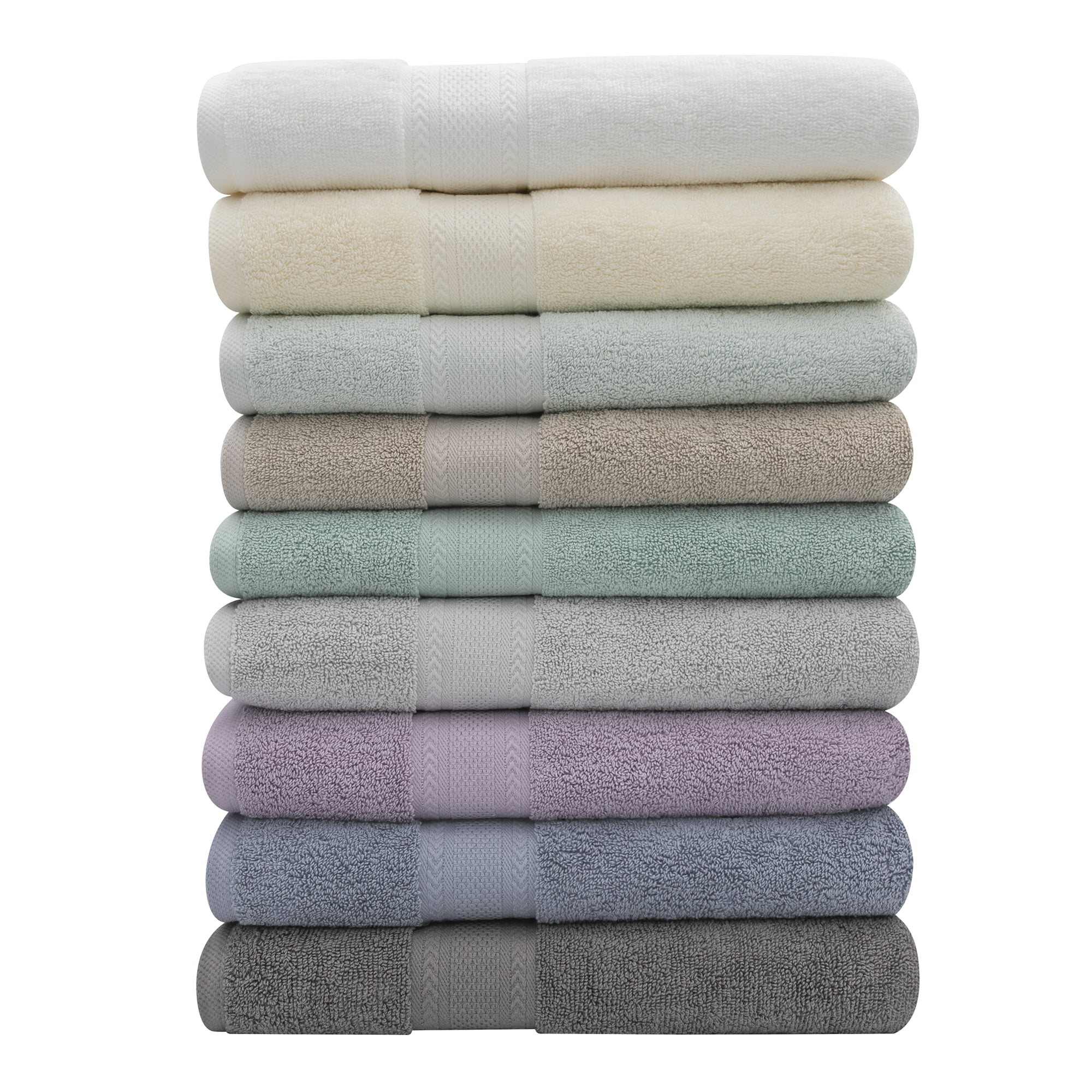 6 Piece 100% Cotton Towel Set Plymouth Home Taupe 27.5 W