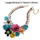 thumbnail image 3 of Collar largo con cadena floral y cristales para mujer, collar llamativo, bisutería de moda, 3 of 8