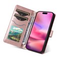 thumbnail image 4 of Allytechgroup iPhone 16 Case Wallet, Premium PU Leather Cards Slots Hand Wrist Shoulder Strap Flip Cover Stand Protective Phone Case for Apple iPhone 16, Rosegold, 4 of 7