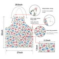 thumbnail image 7 of Pioneer Flower Floral Print Pattern Apron-Garden Aprons for Women with Pockets-Cotton Linen Waterproof Kitchen Cooking Gardening Aprons Adjustable for Kitchen,Cooking,BBQ and Salon 33x27 Inch, 7 of 7