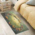 thumbnail image 2 of WOBOGO Orange and Black Butterfly Carpet 39x20in Kitchen Bathroom Plush Absorbent Non-Slip Floor Mat, 2 of 8