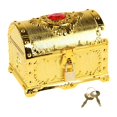 thumbnail image 2 of perfeclan Adventurous Treasure Box Pirate Treasure Box Props Jewelry Box Multifunction Antique Pirate Chest Storage Box for Party Favor gold, 2 of 9