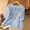 A1 Light blue, variant on Linen Tops for Women Embroidered 3/4 Sleeve Bohemian Peasant Shirts V Neck Boho Spring 2026 Gauze Cotton Blouse Tunic Tops Lightweight Ethnic Style Dressy Casual Blouse Vacation Top Blouses L