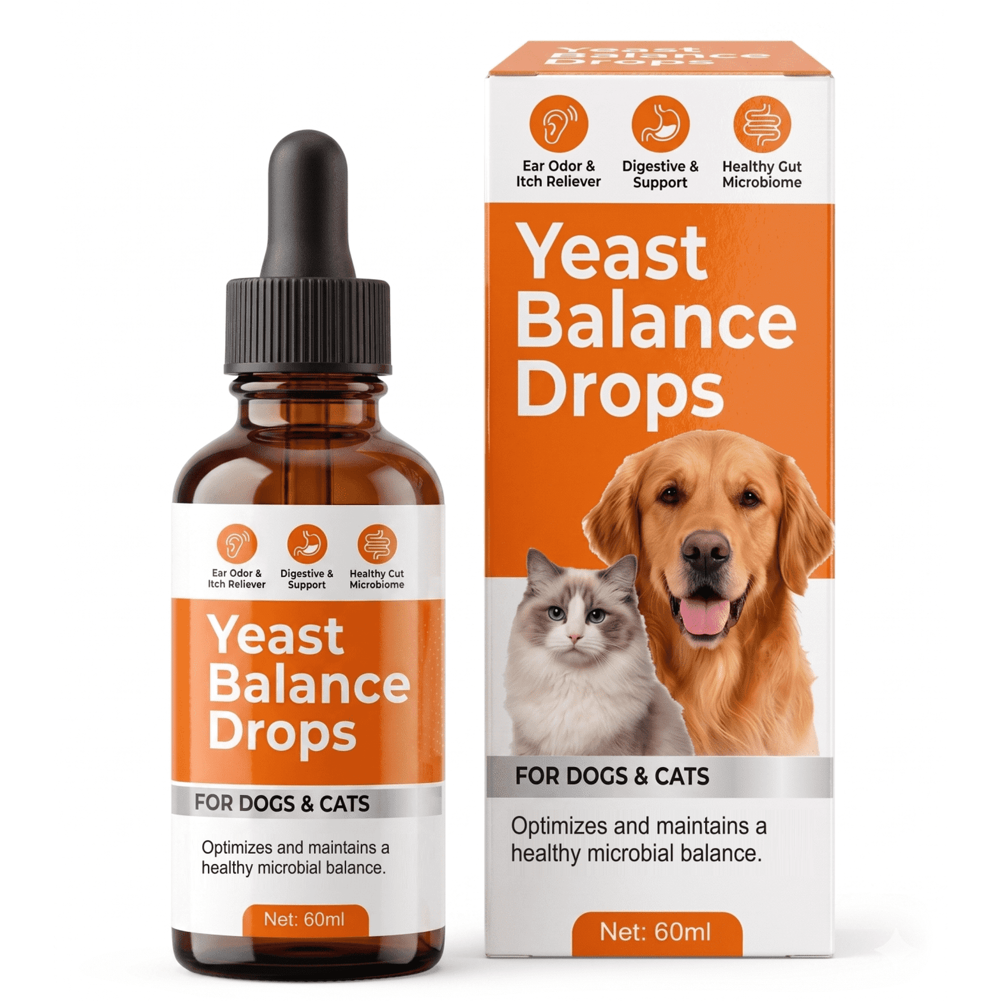 Yeast Balance Drops for Dogs and Cats, Yeast Infection Treatment for Dogs&Cats, 2 FL.OZ