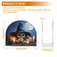 thumbnail image 3 of Qxltty Wizard Hat Skull Acrylic Napkin Holder Set of 1 Transparent Dining Table Kitchen Cafeteria Home Decor 4.1x4.9x1.97in, 3 of 9