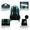 thumbnail image 4 of FORMRS Unisex Backpack Elementary School Travel Bookbag with Reflective Stripes, Magical Forest Glowing Lights, 4 of 7