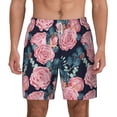 thumbnail image 2 of Picia Rose Flowers pattern Mens Swim Trunks with Compression Liner Stretch Beach Shorts Quick Dry with Zipper Pockets No-Chafing Board Shorts-X-Large, 2 of 9