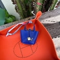 thumbnail image 5 of Adorable Mini llavero de doble Color, dije para bolso, h-home, transfronterizo, nuevo modelo 24, bonito colgante para bolso de cesta pequeña para mujer, 5 of 5