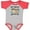 Baseball Heather and Red, variant on Inktastic My Uncle Loves Me with Sloth and Hearts Boys or Girls Baby Bodysuit