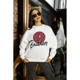 thumbnail image 6 of Women's Gameday Couture  White Tampa Bay Buccaneers Script Logo Oversized Premium Fleece Pullover Sweatshirt, 6 of 7