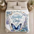 thumbnail image 5 of Serene Butterfly Floral Watercolor Print Choose Beautiful Days, Cozy Friendship Quote Scene, Warm Flannel Blanket for Living Room and Reading Nook, Art Lovers Friendship Gift, Artistic Home Decor, 5 of 9
