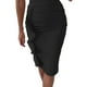 thumbnail image 3 of VISgogo Vestido de manga corta ajustado para mujer, de una pieza con escote en V profundo de color sólido en 10 colores, S / M / L / XL VISgogo moda, 3 of 9
