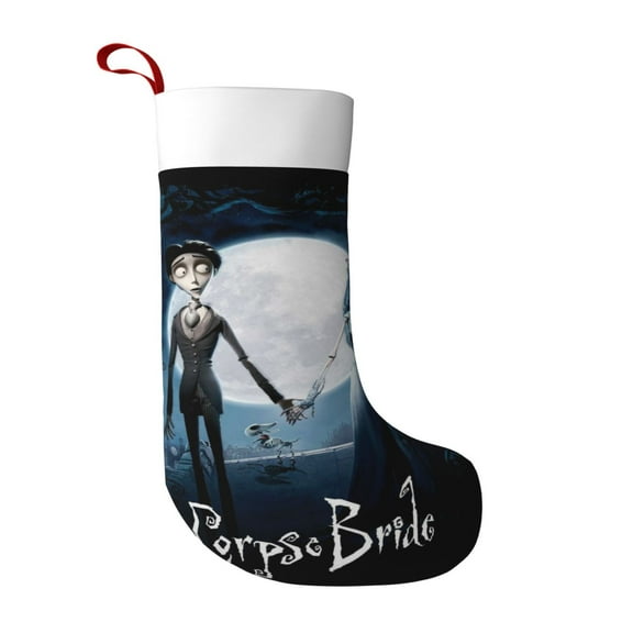 corpse bride Ultra soft velvet Christmas socks, Large Super Soft Christmas Stockings For Christmas Xmas Tree Holiday Fireplace Family Decor Gifts