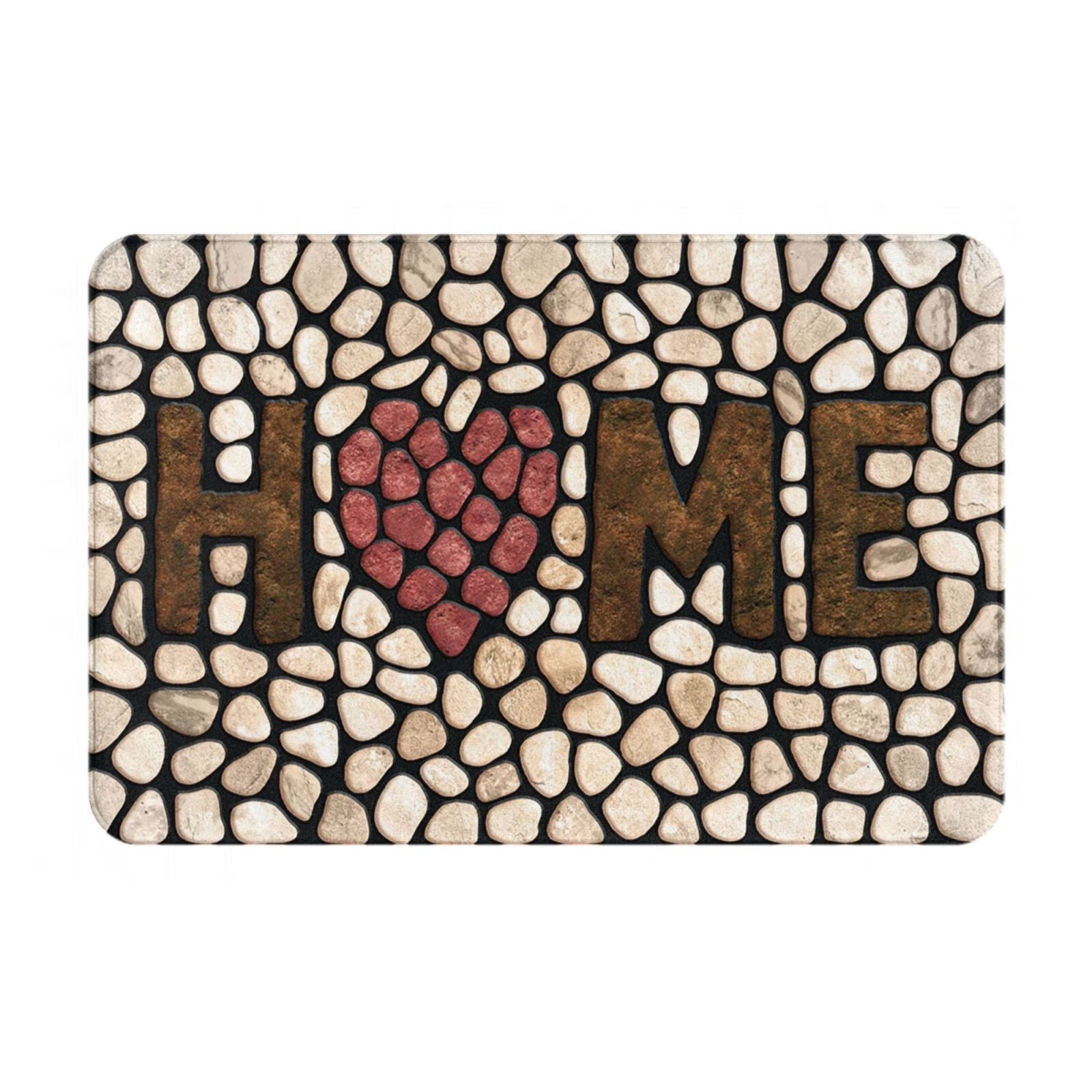 Cobblestone Front Door Mat Outdoor Indoor Rug Entryway Doormats