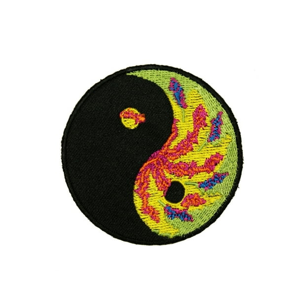 Yin Yang Tie Dye Patch Chinese Forces Symbol Embroidered Iron On Badge