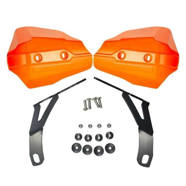 2 piezas de guardamanos grandes para motocicleta Touring, hardware de montaje, repuesto duradero naranja