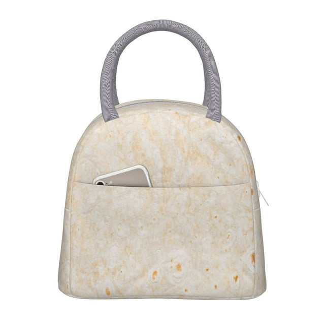 Disketp pita baked bread Bolsa Térmica para Almuerzo, Lonchera con Abertura Amplia y Gran Capacidad, Organizador Reutilizable para Mujeres, Hombres y Adultos