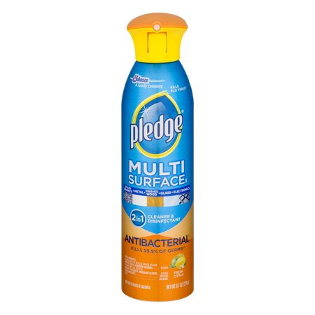 Pledge Multi Surface 2 in 1 Cleaner & Disinfectant Fresh Citrus, 9.7 OZ