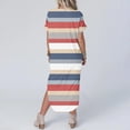 thumbnail image 4 of Summer Plus Size Dresses for Womens 2025 Fashion Sexy Printing Pocket Short Sleeve V-Neck Dress, 4 of 6