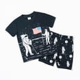 thumbnail image 2 of NIEWTR Toddler Baby Boy Summer Clothes Set Print Crew Neck Short Sleeve T-Shirts Elastic Waist Shorts 2Pcs Outfits（OTHER,4-5 Years), 2 of 9
