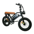 thumbnail image 3 of JVV 48V 750W Electric Bike 20" Fat Tire 7-Speed E-Bike 50-56 Mile Range, 3 of 12