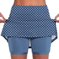 thumbnail image 2 of Sokhug Athletic Skirt Shorts for Women Polka Dot High Waist Built-in Casual Stretch Hidden Pocket Layered Sport Skirt Shorts, 2 of 5