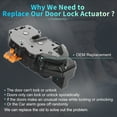 thumbnail image 3 of Actuador de motor de bloqueo de puerta eléctrica del lado del pasajero trasero único para GMC Terrain 2011-2017 No.13503784/13503808, 3 of 7