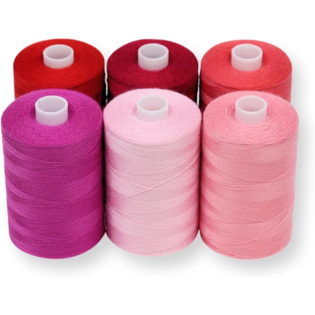 Sewing Thread - 24 Spools of Polyester Thread for Sewing Machine for Beginners, Hand Stitching & Quilting - 1000 yds Each in 22 Colors + Bonus Black & White