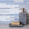 thumbnail image 3 of Apollo Tile   White Blue 11.8-in x 12.2-in Linear Polished , Matte  Glass Mosaic Tile (5.00 Sq ft/case), 3 of 3