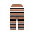 thumbnail image 5 of Womens Plus Size Shorts with Pockets High Waist Striped Side Slit and Button Five Quarter Shorts, 5 of 5