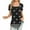 Black, variant on Womens Plus Size Clearance Tops Casual Round-Neck Short Sleeve Loose T-Shirt Blouse Tops