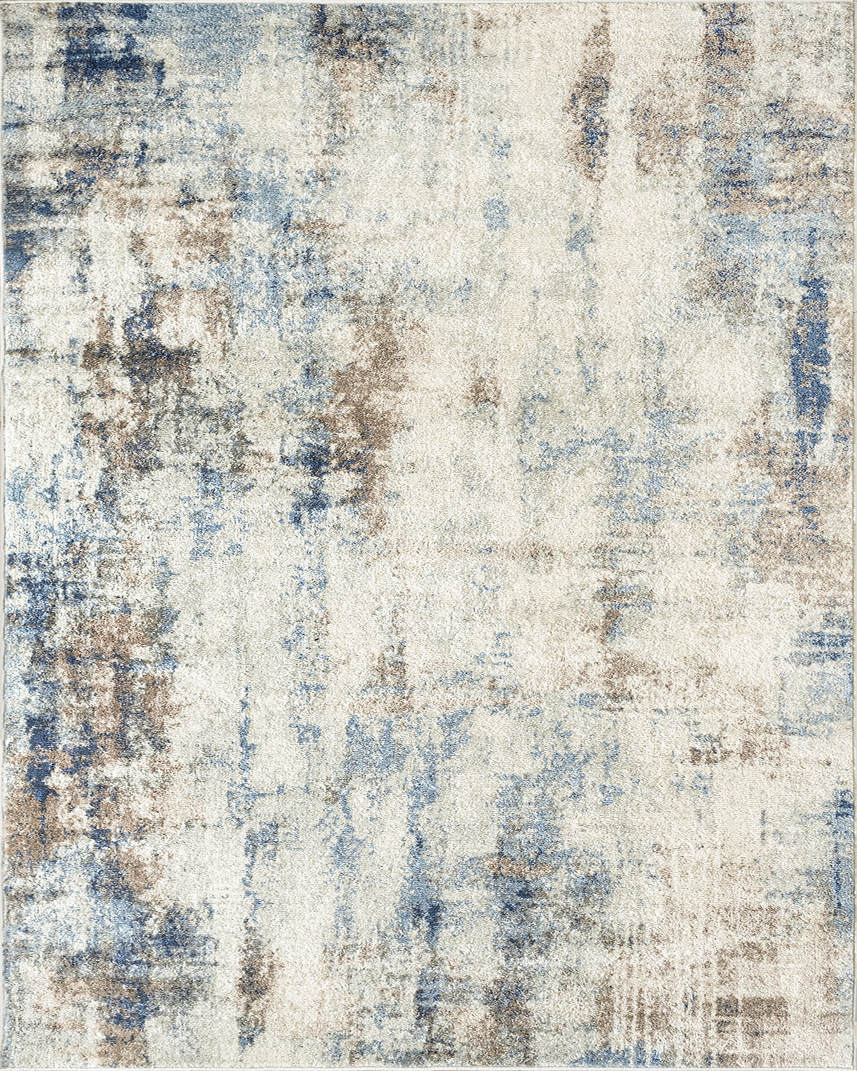 Chelsea Contemporary Abstract 8'10'' x 12'2'' Navy and Blue Polypropylene Indoor Area Rug, 9' x 12'