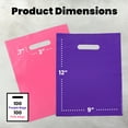 thumbnail image 3 of 200 Pink and Purple Glossy Merchandise Bags, Shopping Bags, 9” X 12” with Die Cut Handle, No Gusset, 1.25 Mil., 3 of 6