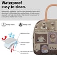 thumbnail image 3 of Lunch Bag Lunch Box for Women Reusable Insulated Lunch Cooler Bags,Large Capacity for Work Travel Picnic,Water-Resistant Coffee Lunch Tote Bag Gifts for Woman Mom Beige, 3 of 6