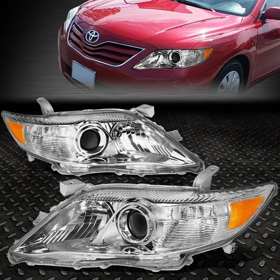 NUVISION for 10-11 Toyota Camry Chrome Housing Amber Corner Projector Headlight Head Lamp