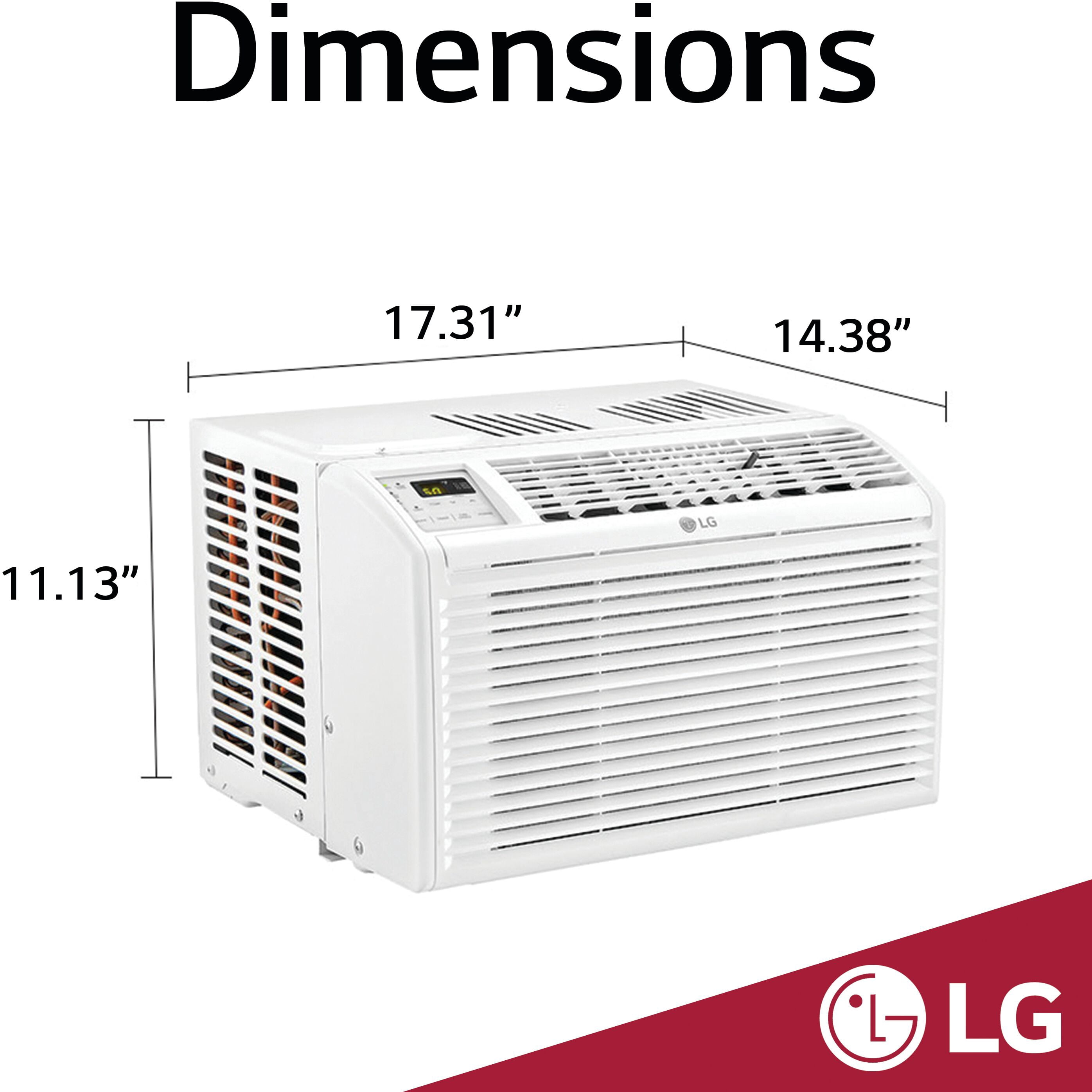 LG 6,000 BTU 115V Window Air Conditioner with Remote Control, LW6017R