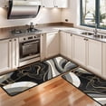 thumbnail image 3 of Kitchen Rugs Sets Of 2,Black White Marble Gold Line Pattern Anti Fatigue Kitchen Mat Rugs Non Slip Washable,Decorative Kitchen Floor Mats for Kitchen,Sink,Laundry,17"x47"+17"x47", 3 of 5